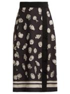 Matchesfashion.com Altuzarra - Banksia Printed Front Slit Crepe Skirt - Womens - Black Multi