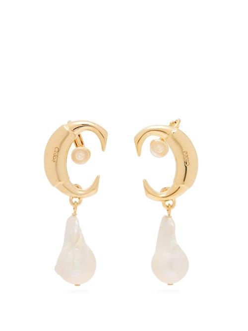 Matchesfashion.com Chlo - Darcey Pearl Pendant Earrings - Womens - Pearl