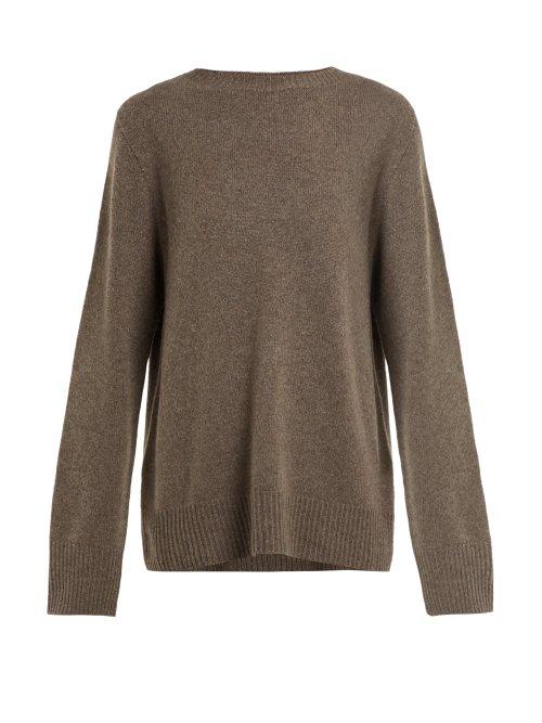 Matchesfashion.com The Row - Sibel Wool And Cashmere Blend Sweater - Womens - Brown