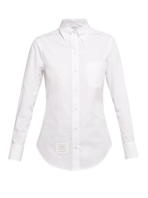 Matchesfashion.com Thom Browne - Striped Placket Button Down Shirt - Womens - White