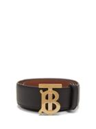 Matchesfashion.com Burberry - Tb-buckle Reversible Leather Belt - Womens - Black