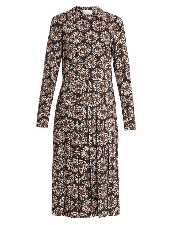 La Doublej Editions Chemisier Floral-print Shirtdress