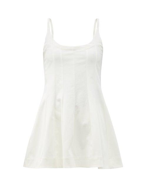 Matchesfashion.com Jil Sander - Peplum Twill Top - Womens - Ivory