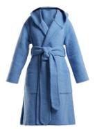 Matchesfashion.com Burberry - Dunbridge Alpaca And Wool Blend Coat - Womens - Light Blue