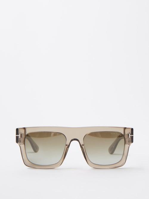 Tom Ford Eyewear - Fausto D-frame Acetate Sunglasses - Mens - Light Brown