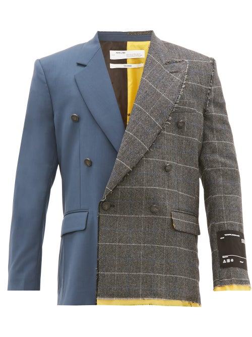Matchesfashion.com Off-white - Patchwork Double Breasted Blazer - Mens - Multi
