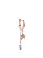 Matchesfashion.com Diane Kordas - 18kt Rose Gold, Diamond & Sapphire Single Earring - Womens - Blue