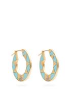 Matchesfashion.com Marc Alary - Diamond, Turquoise & Yellow Gold Earrings - Womens - Blue