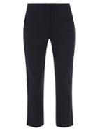 Raey - Tailored Wool-blend Kick Flare Trousers - Womens - Navy