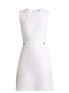 Msgm Crystal Button Sleeveless Crepe Dress