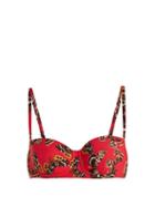 Matchesfashion.com Dolce & Gabbana - Butterfly Print Balconette Bikini Top - Womens - Red Multi