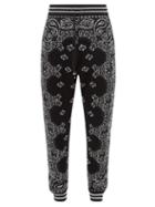 Amiri - Bandana Cotton-blend Track Pants - Mens - Black Grey