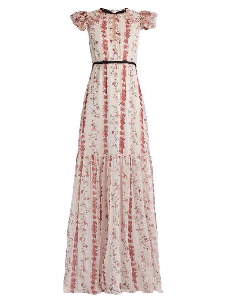 Giambattista Valli Ruffle-trimmed Silk-chiffon Gown