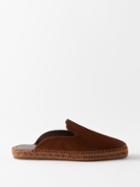 Tom Ford - Suede Loafer Mule Espadrilles - Mens - Brown