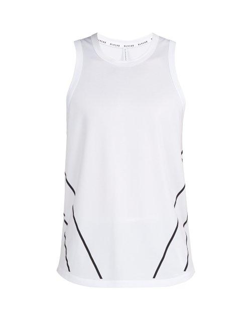 Matchesfashion.com Blackbarrett By Neil Barrett - Graphic Print Water Repellent Tank Top - Mens - White