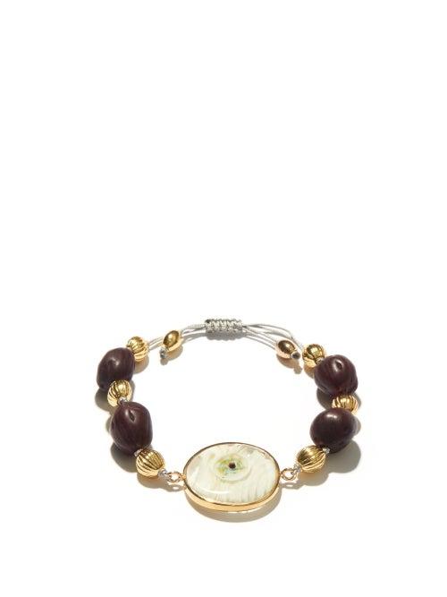 Ladies Jewellery Tohum - Evil Eye 24kt Gold-plated Bracelet - Womens - Purple