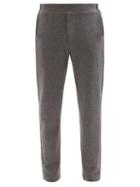 Hanro - Elasticated Cotton-herringbone Pyjama Trousers - Mens - Grey