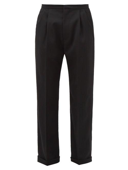 Winnie New York - Single-pleat Relaxed-leg Wool Suit Trousers - Mens - Black