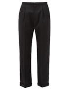 Winnie New York - Single-pleat Relaxed-leg Wool Suit Trousers - Mens - Black