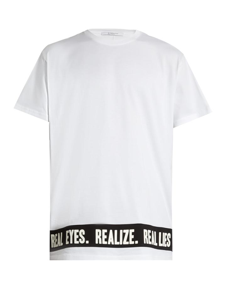 Givenchy Columbian-fit Slogan-print Cotton T-shirt