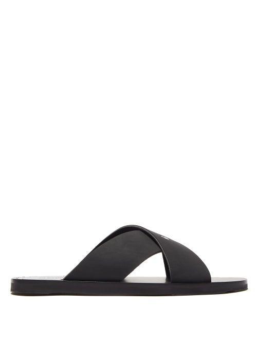 Matchesfashion.com Jil Sander - Crossover Rubber Slides - Mens - Black