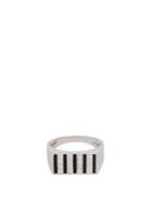 Biales Diamond And Sterling-silver Block Signet Ring