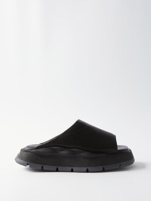 Eytys - Sensa Leather Slides - Mens - Black