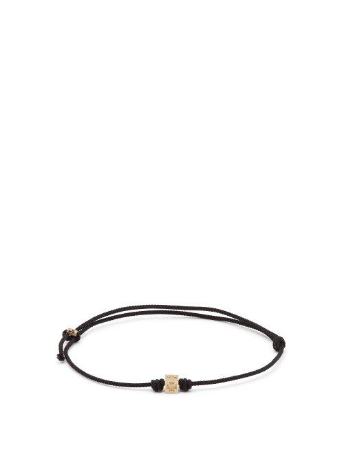 Matchesfashion.com Luis Morais - Cross Charm String Bracelet - Mens - Black