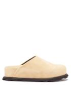 Proenza Schouler - Forma Suede Flatform Slides - Womens - Beige