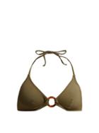 Matchesfashion.com Solid & Striped - Sadie Ring Bikini Top - Womens - Khaki
