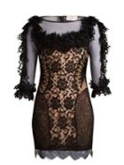 Christopher Kane Ruffled Lace Short Dress