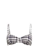 Matchesfashion.com Solid & Striped - The Ginger Gingham Underwired Bikini Top - Womens - Black White