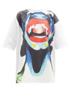 Matchesfashion.com Charles Jeffrey Loverboy - Abstract Face-print Oversized Cotton T-shirt - Womens - White Multi