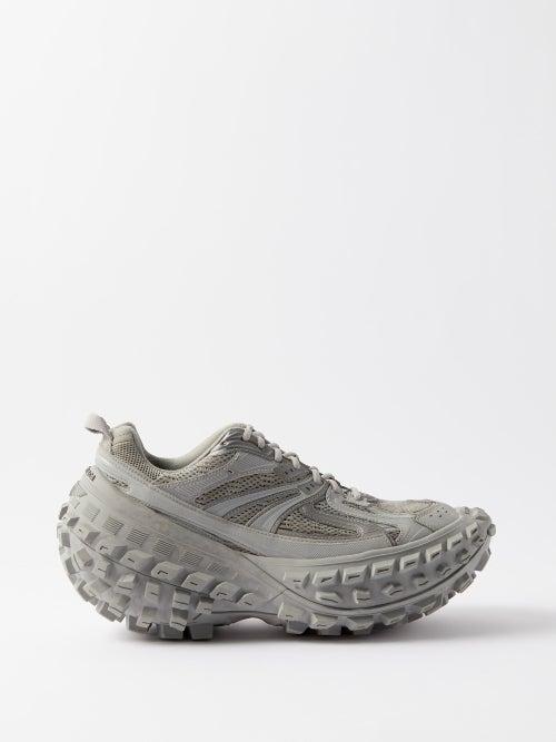 Balenciaga - Defender Exaggerated-sole Trainers - Mens - Grey