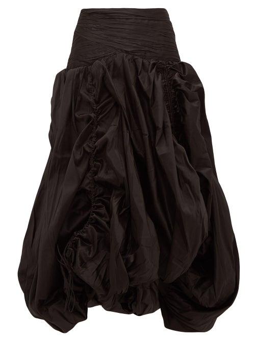 Matchesfashion.com Aje - Cynthia Bubble Hem Taffeta Skirt - Womens - Black