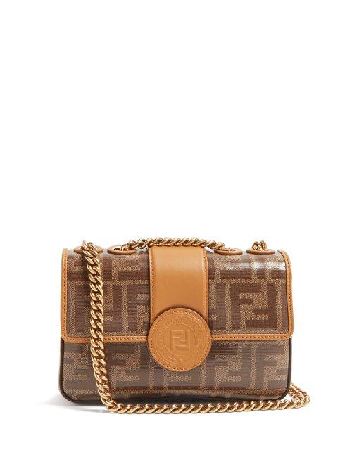 Matchesfashion.com Fendi - Ff Baguette Mini Leather Bag - Womens - Tan Multi