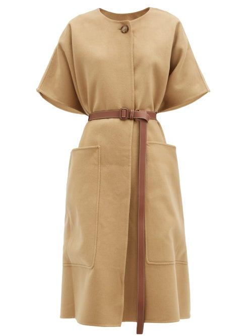 Matchesfashion.com Burberry - Waxham Belted Cashmere Poncho - Womens - Beige