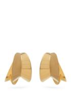 Matchesfashion.com Ryan Storer - Sansevieria Mismatched Hoop Earrings - Womens - Gold