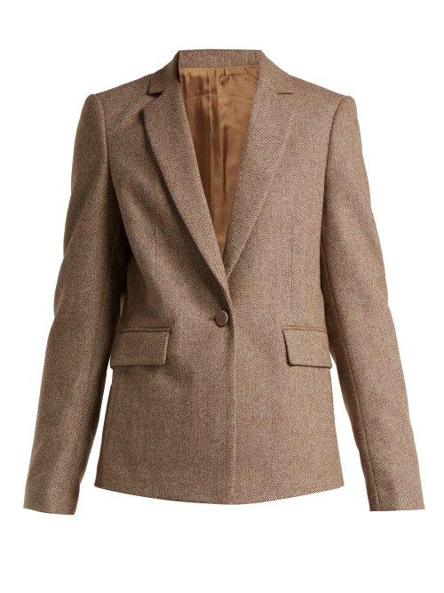 Matchesfashion.com Joseph - Prisca Single Breasted Wool Blend Jacket - Womens - Beige