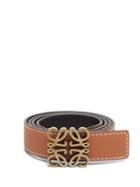 Matchesfashion.com Loewe - Anagram-buckle Reversible Leather Belt - Mens - Brown