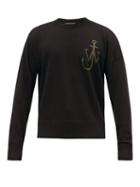 Matchesfashion.com Jw Anderson - Anchor-jacquard Wool Sweater - Mens - Black