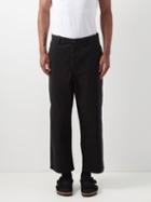 Raey - Cropped Organic-cotton Twill Chinos - Mens - Black