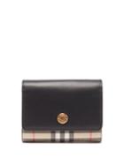 Burberry - Lancaster Checked Leather-trim Wallet - Womens - Beige Multi