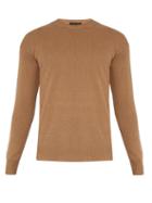 Matchesfashion.com Prada - Crew Neck Cashmere Sweater - Mens - Camel