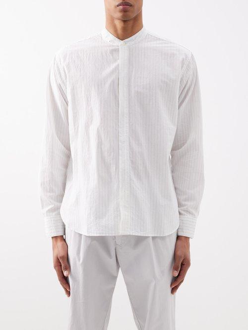 Orlebar Brown - Dekker Pinstriped-cotton Shirt - Mens - White