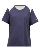 Matchesfashion.com The Upside - Anini Stretch-jersey Cropped T-shirt - Womens - Navy White
