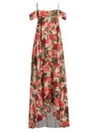 Vilshenko Elvira Carnation-print Silk Crepe De Chine Gown