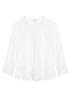 Rebecca Taylor Long-sleeved Cotton-voile Top