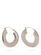 Matchesfashion.com Marni - Open Hoop Palladium Plated Earrings - Womens - Silver