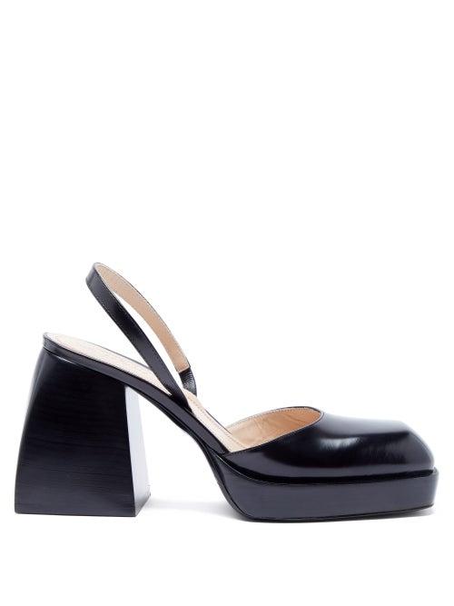 Matchesfashion.com Nodaleto - Bulla Jones Slingback Leather Pumps - Womens - Black